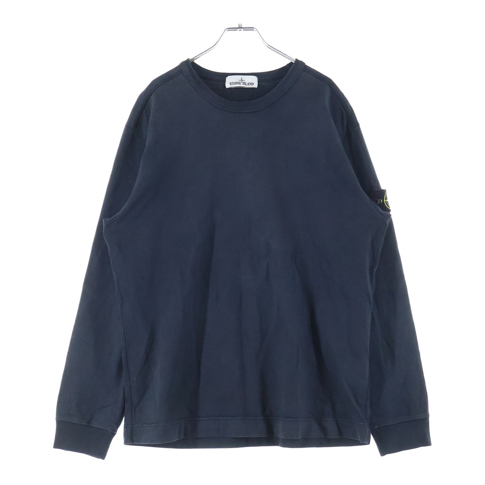 ロゴワッペン ヘビーウェイト コットン クルーネック カットソー 長袖Tシャツ ブラック 731564450 Bランク