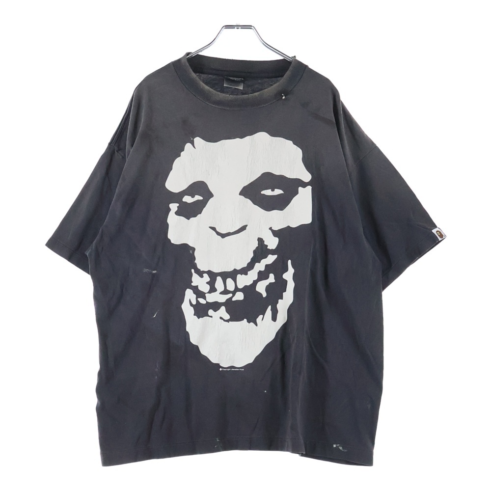 26SS ×A BATHING APE アベイシングエイプ ALWAYS LOVE プリント 半袖Tシャツ カットソー グレー SM-MK8-0000-C49 Sランク