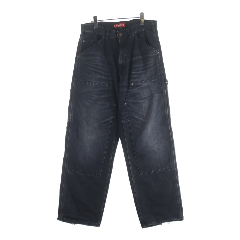 26ss Worn Double Knee Painter Pants ウォーン ダブル ニー ペインター パンツ ブラック Bランク