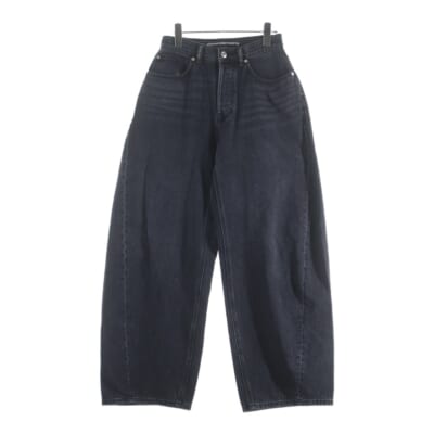 Blow Up Jeans ブローアップジーンズ デニムパンツ ラインストーンロゴ ワイドレッグジーンズ レディース ブラック 4DC1264112 Aランク