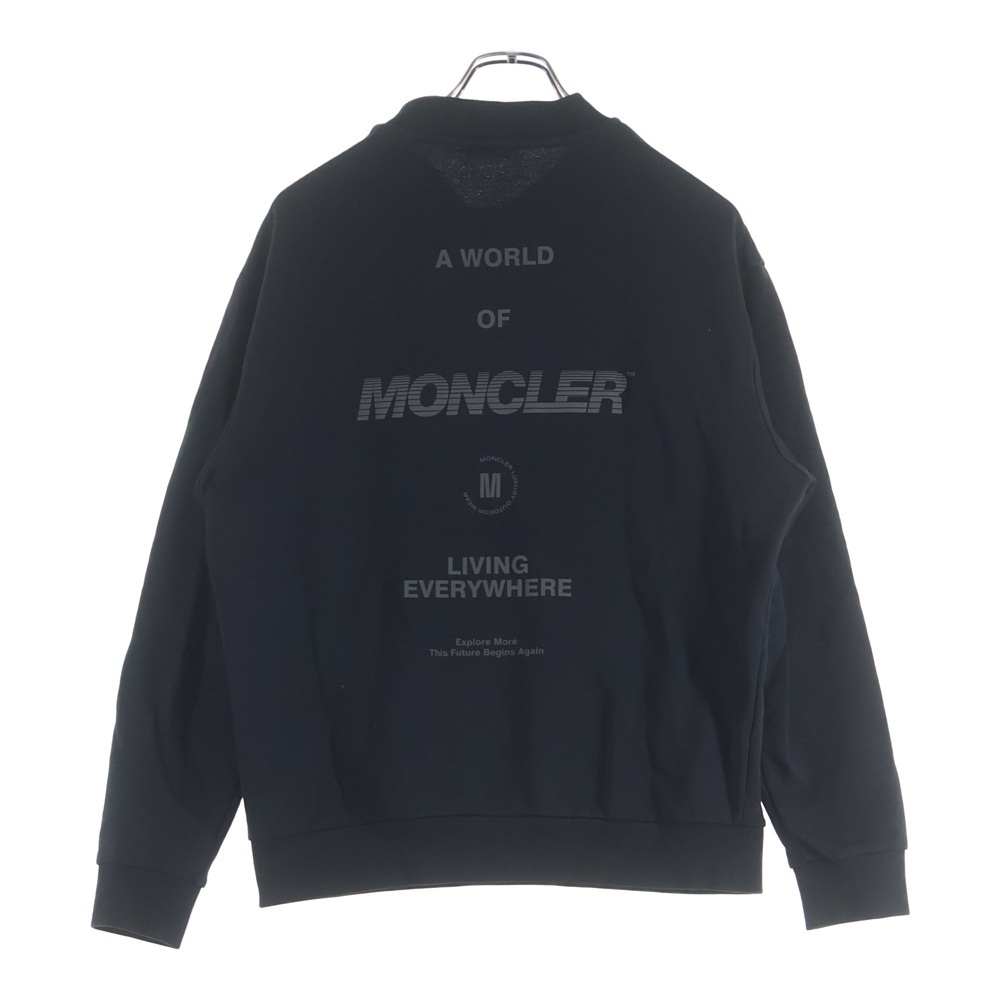 SWEATSHIRT リフレクター ロゴプリント クルーネックスウェット トレーナー ブラック H10918G00031 Bランク
