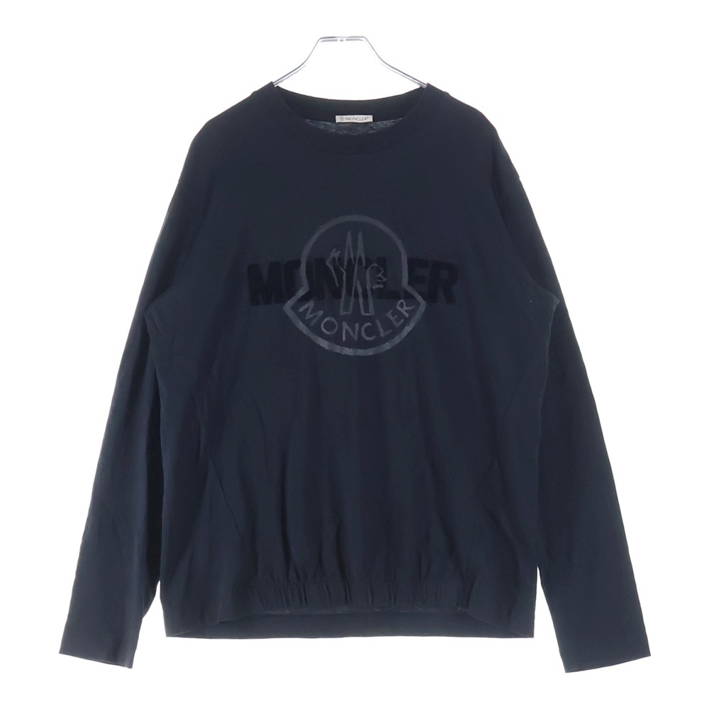 フロントロゴ クルーネック長袖Tシャツ ロングスリーブ ロンT ブラック H20938D00005 Bランク