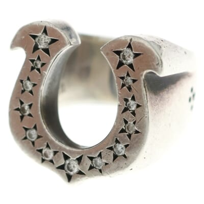 T-H.S RING ホースシューリング ダイヤ入り シルバー Bランク