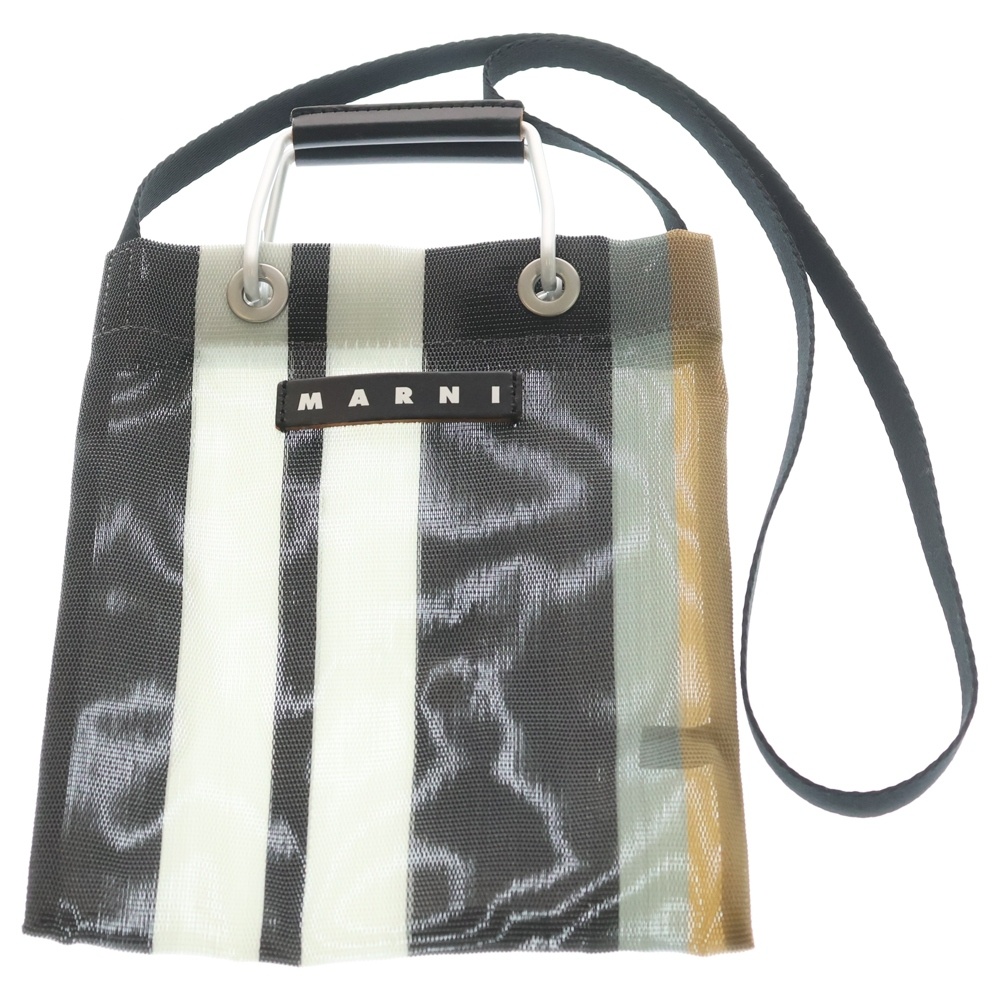 FLOWER CAFE フラワーカフェ ナイロン 2WAYバッグ ブラック/ブラウン Aランク