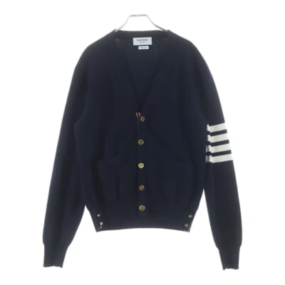4 BAR CARDIGAN MKC171A-00219415 ミラノステッチ コットン 4バー ニットカーディガン ネイビー Aランク