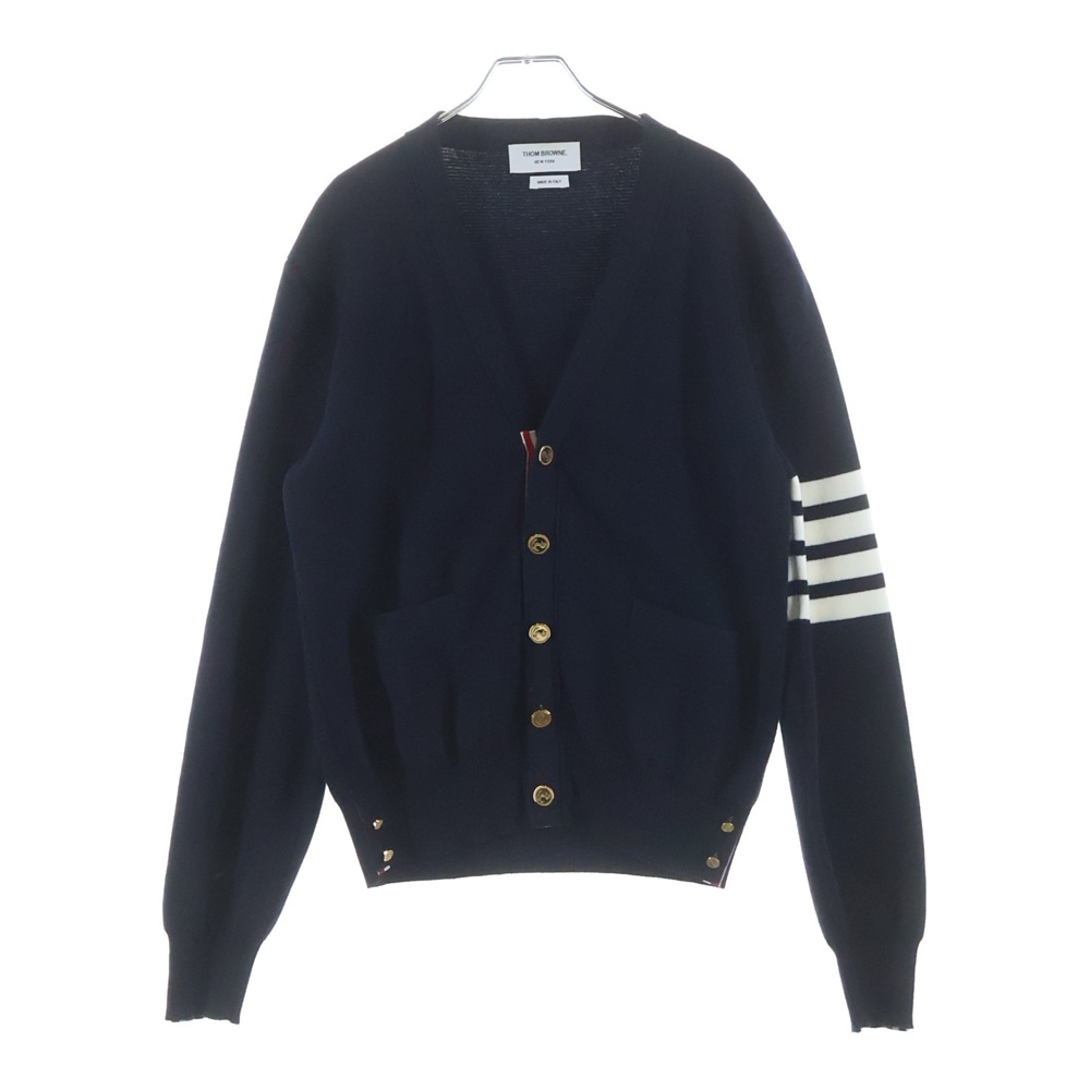 4 BAR CARDIGAN MKC171A-00219415 ミラノステッチ コットン 4バー ニットカーディガン ネイビー Aランク