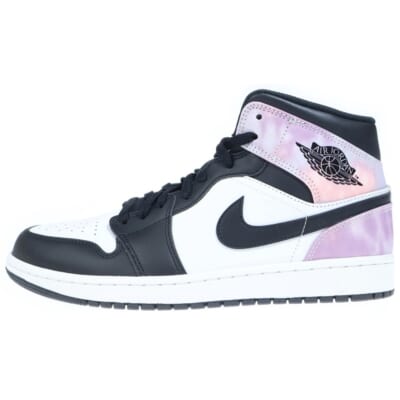 AIR JORDAN 1 MID SE TIE DYE エアジョーダン1 タイダイ ミッドカットスニーカー マルチ US9.5/27.5cm DM1200-001 Sランク