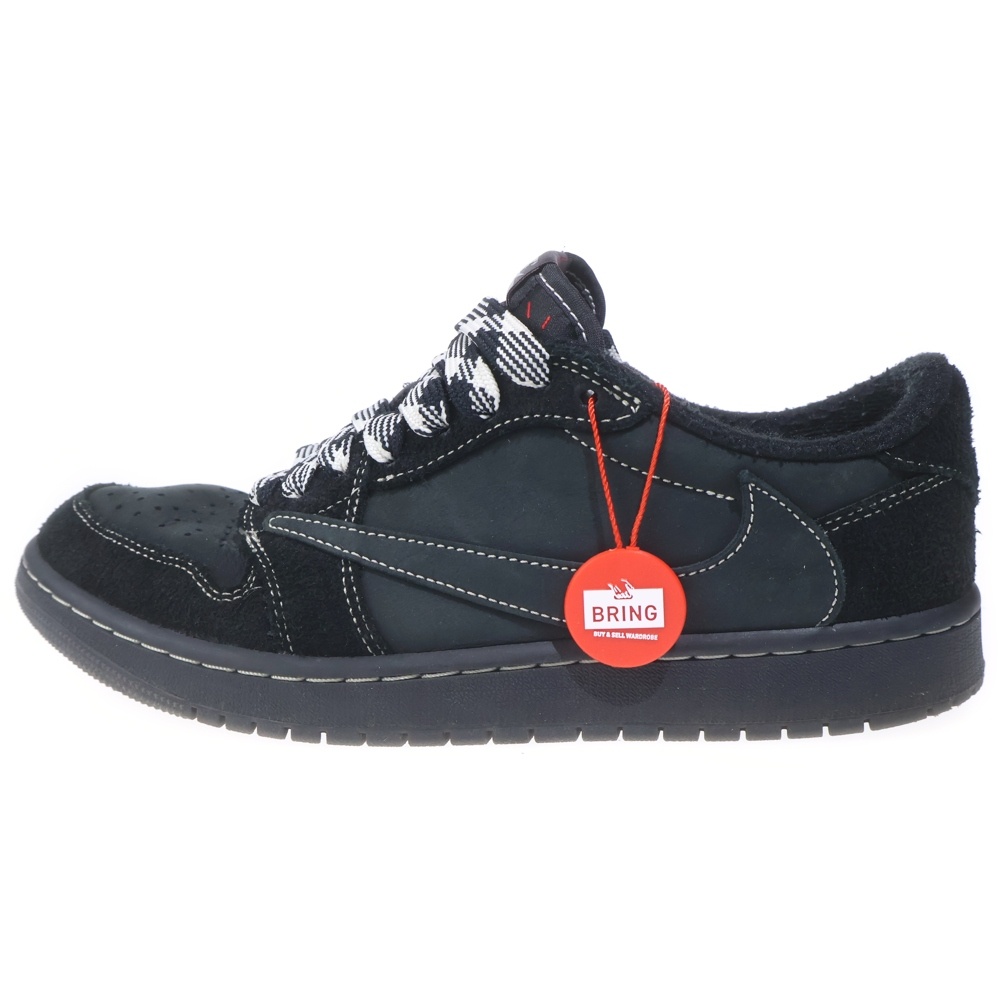 ×TRAVIS SCOTT AIR JORDAN 1 LOW OG SP BLACK PHANTOM DM7866-001 エアジョーダン1 ブラックファントム ローカットスニーカー ブラック US9/27cm Bランク