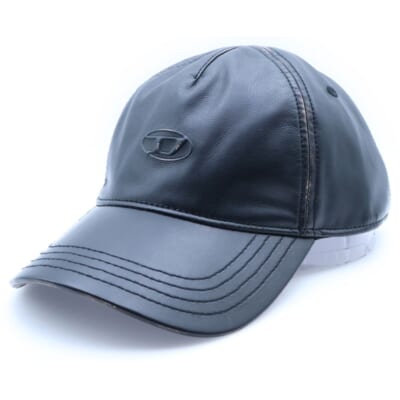 オールレザー ベースボールキャップ Dロゴ C-HEATHER A19449 0LHBE 900 ブラック Bランク