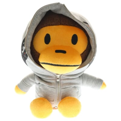BABY MILO ベイビーマイロ ぬいぐるみ ドールリュック シャークジップパーカー グレー/ブラウン Aランク
