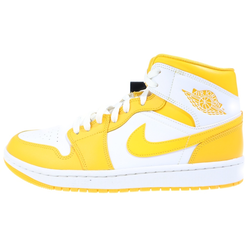 ウィメンズ エアジョーダン1 ミッドカットスニーカー レモン イエロー BQ6472-117 US11/28cm Sランク