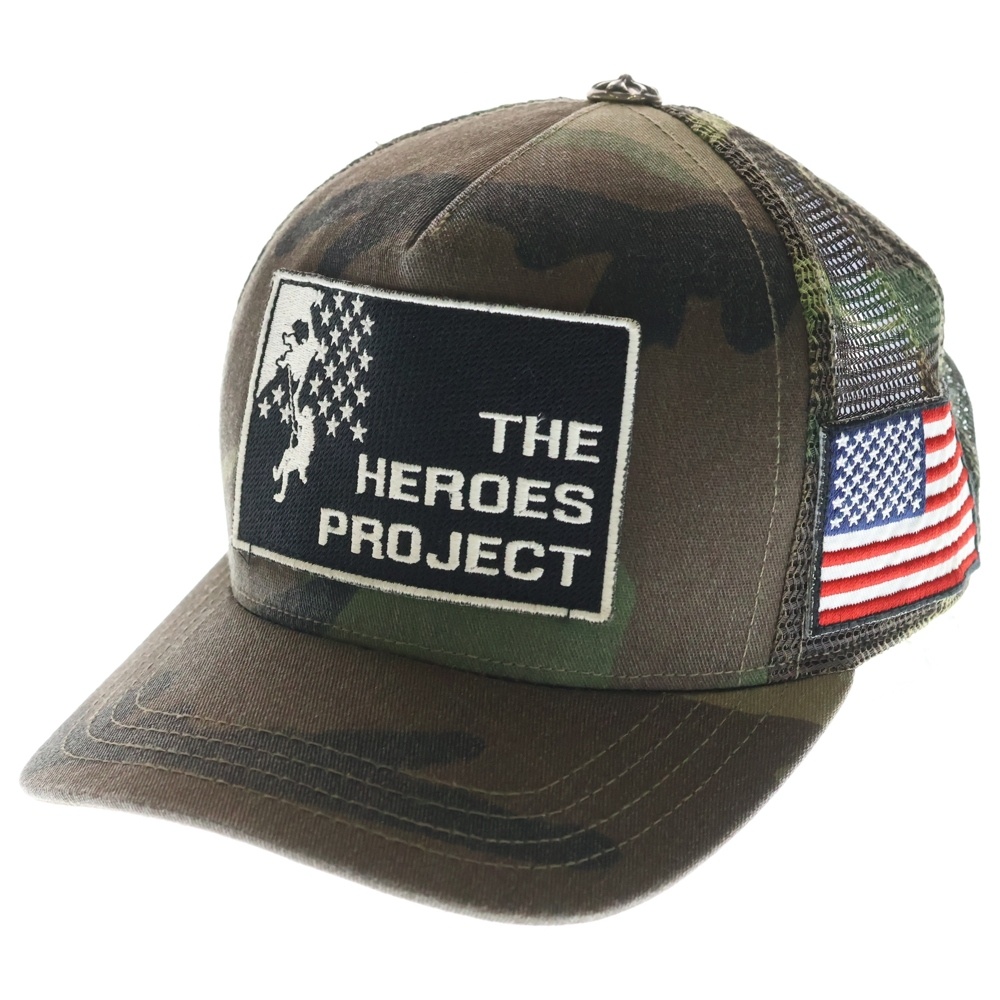 TRUCKER CAP THE HEROES PROJECT トラッカーキャップ メッシュキャップ 帽子 カモフラ柄 カーキ Cランク