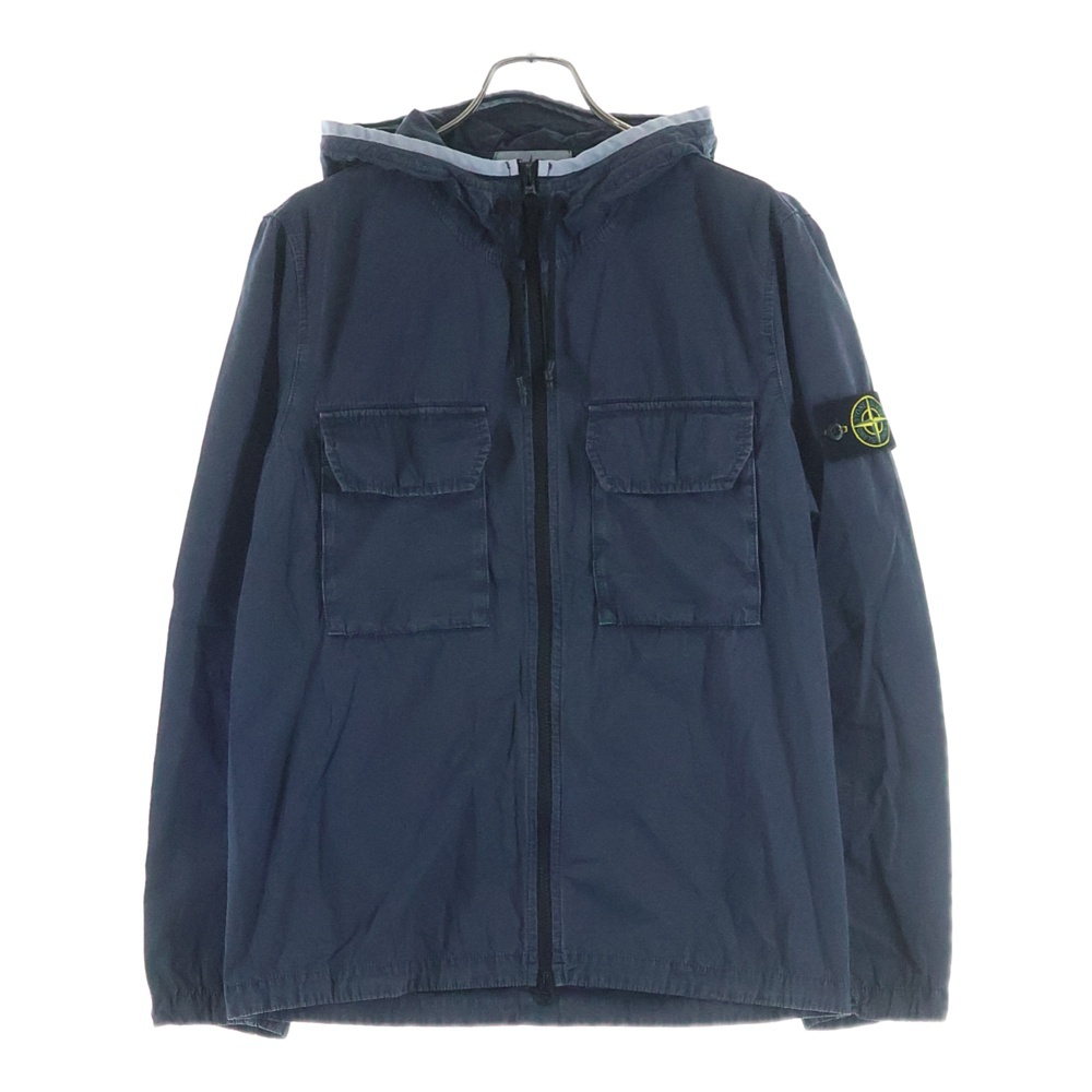 ジップアップ コットン ジャケット ネイビー 袖ワッペン 7615122WN Bランク