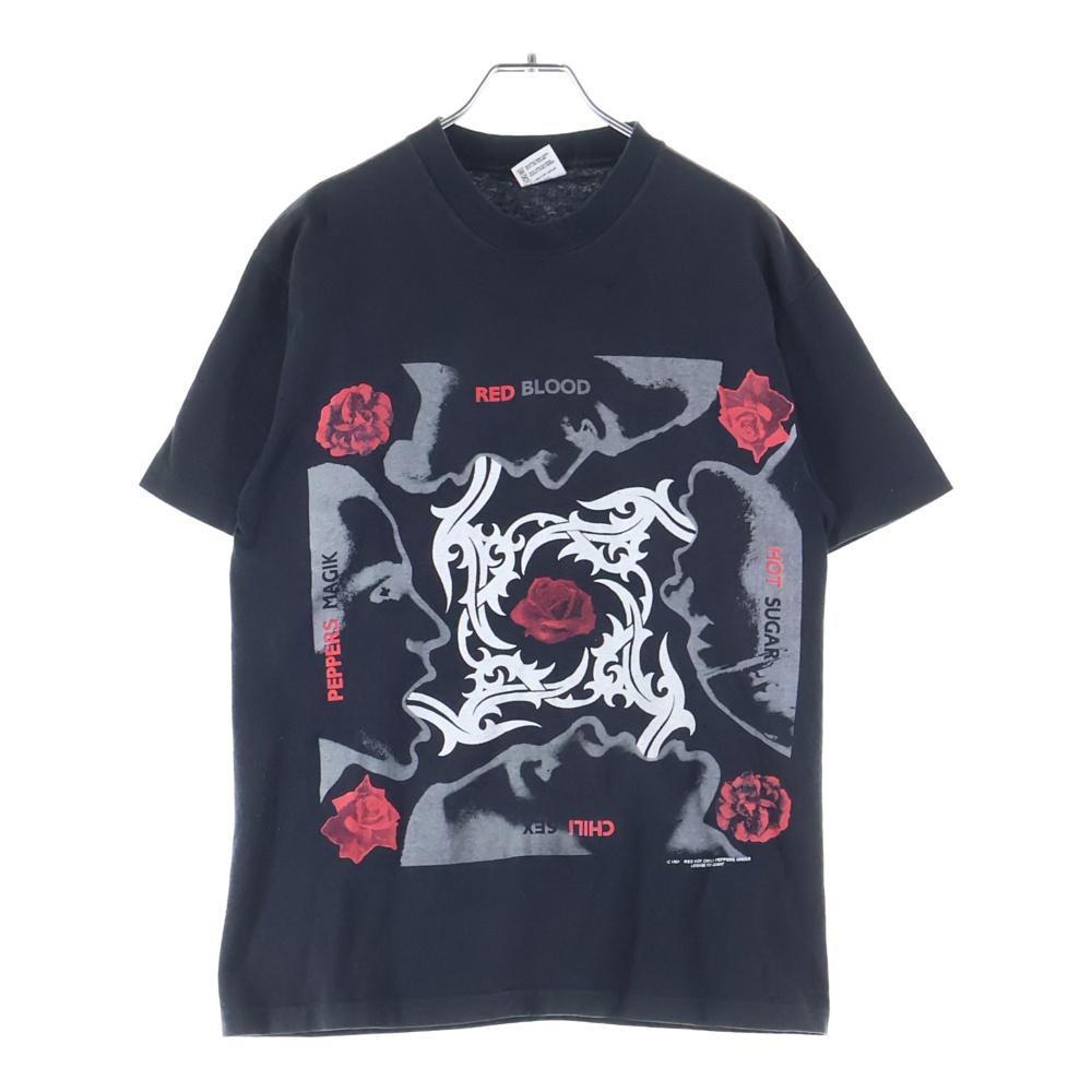 90s 1991 RED HOT CHILI PEPPERS BLOOD SUGAR SEX MAGIC ANVIL レッドホットチリペッパーズ ブラッドシュガー セックスマジック ANVILタグ 半袖Tシャツ ブラック Bランク