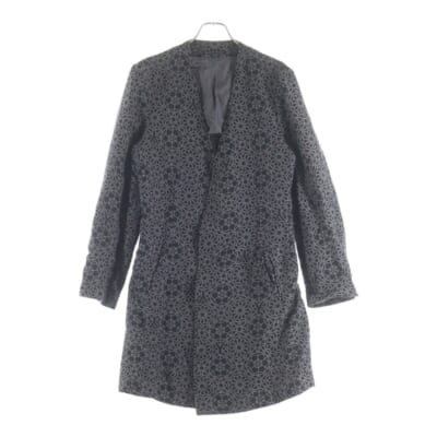 15SS Jacquard Patec Coat ジャガードコート ロングコート ブラック HU-J14-012 Bランク