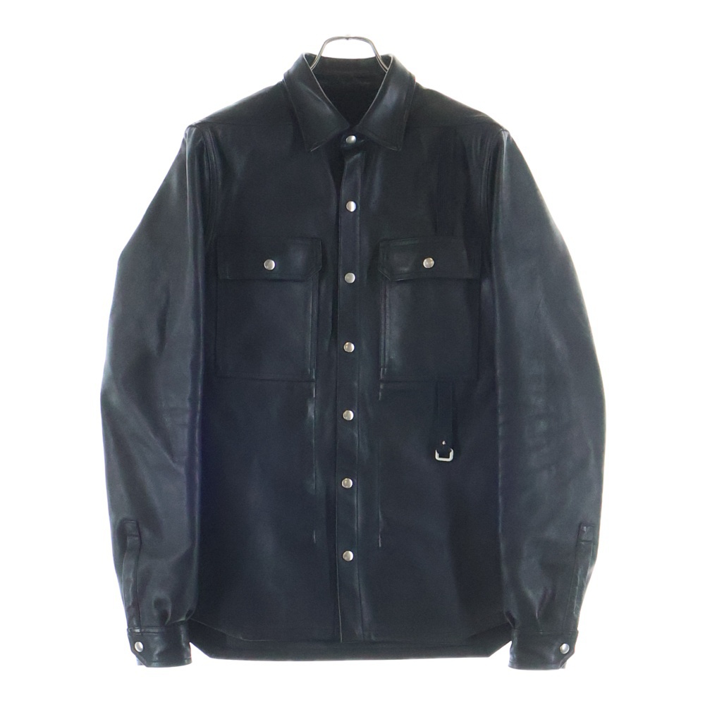 19SS Outer Shirt Leather Jacket アウターシャツレザージャケット ブラック RU19S2729 Aランク
