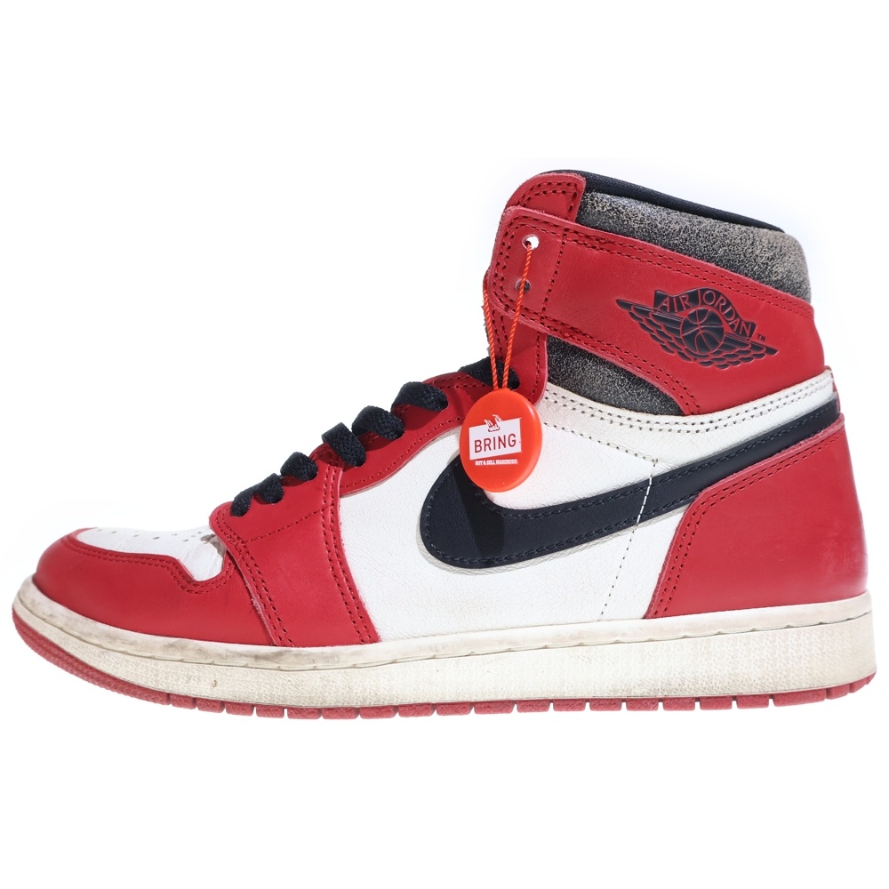 AIR JORDAN 1 LOST & FOUND CHICAGO エアジョーダン1 ロスト ファウンド シカゴ ハイカットスニーカー ホワイト/レッド/ブラック US10/28cm DZ5485-612 Bランク