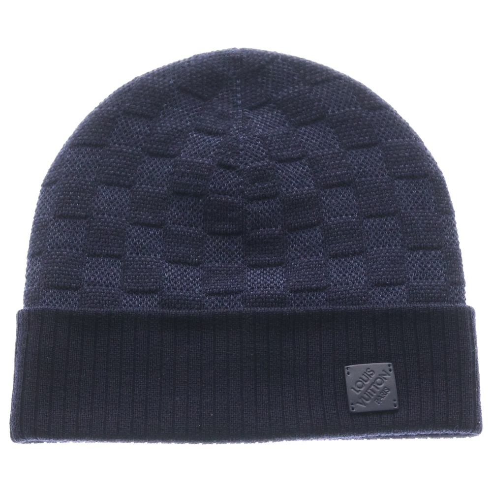 ダミエ ネオ・プティ ニット帽 ビーニー ネイビー Sランク
