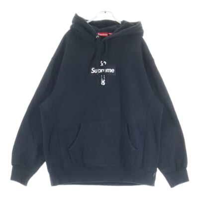 20AW Cross box logo Hooded Sweat Shirts クロスボックスロゴ フーデッド シャツ プルオーバーパーカー ブラック Bランク