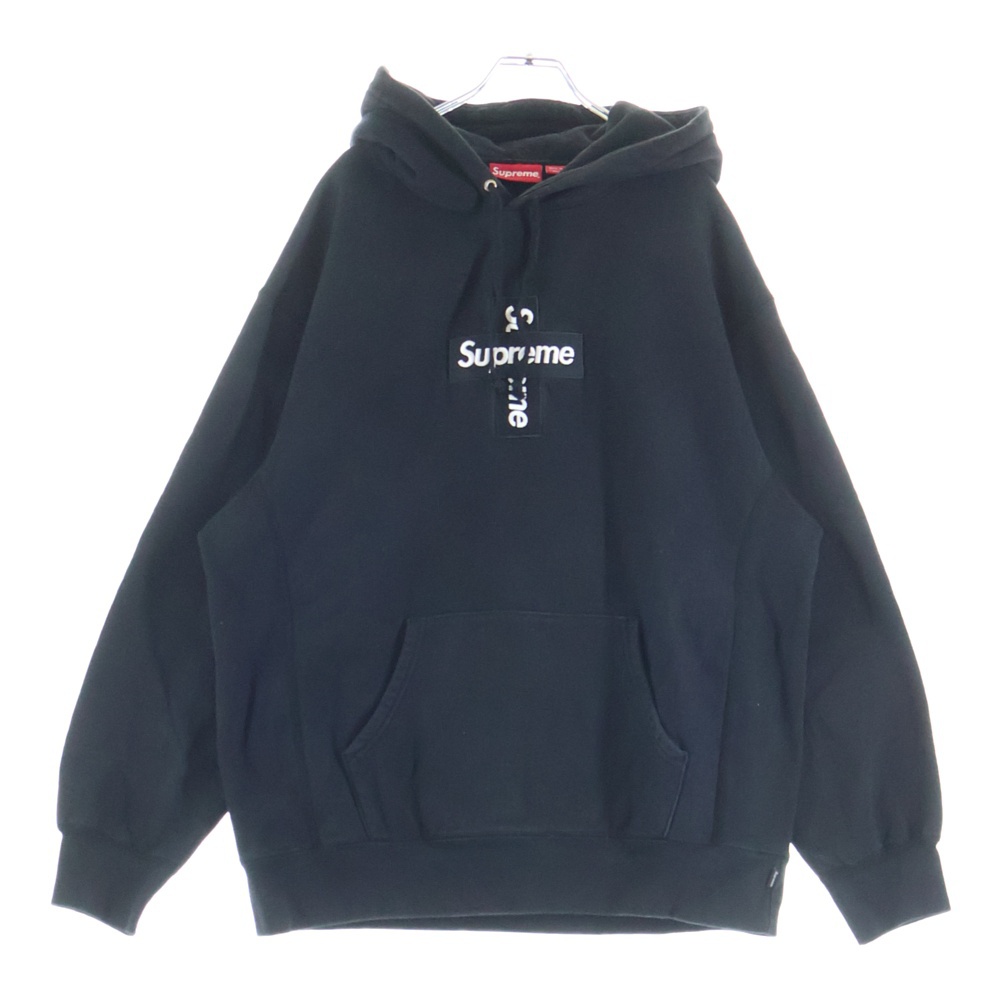 20AW Cross box logo Hooded Sweat Shirts クロスボックスロゴ フーデッド シャツ プルオーバーパーカー ブラック Bランク