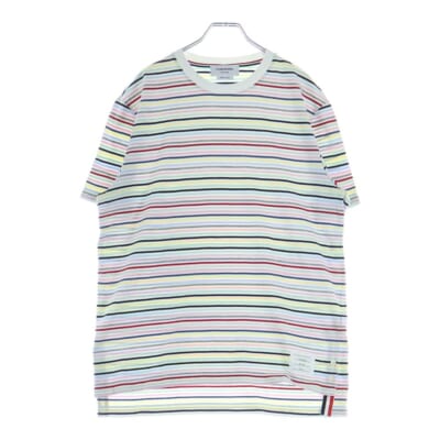 22SS マルチボーダー半袖Tシャツ カットソー マルチカラー MJS212A-J0061-996 Bランク