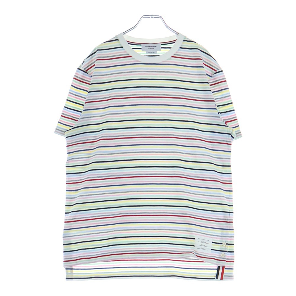 22SS マルチボーダー半袖Tシャツ カットソー マルチカラー MJS212A-J0061-996 Bランク