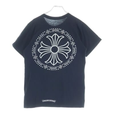 CHプラスプリント 半袖Tシャツ カットソー ブラック Bランク