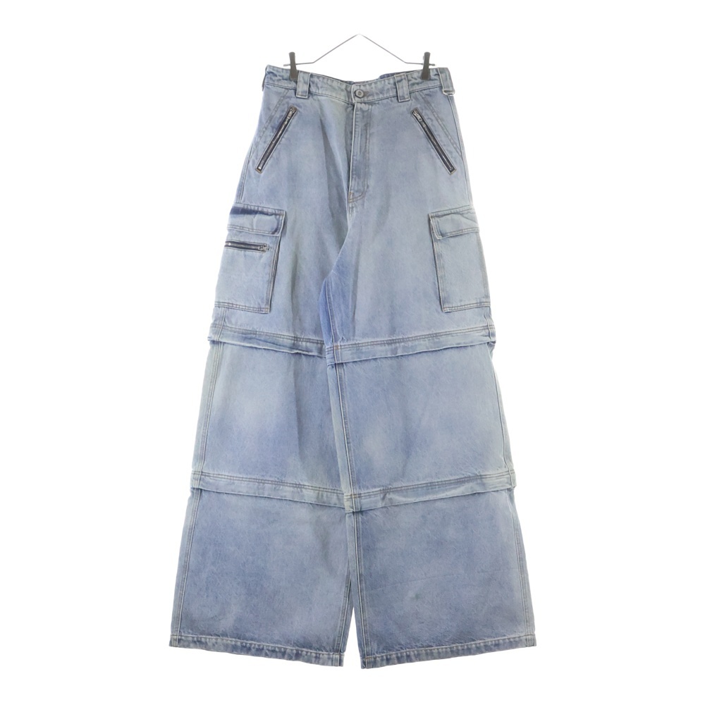 22AW ZIPUP BAGGY DENIM PANTS ジップバギーデニムパンツ インディゴ UA53PA550L Aランク