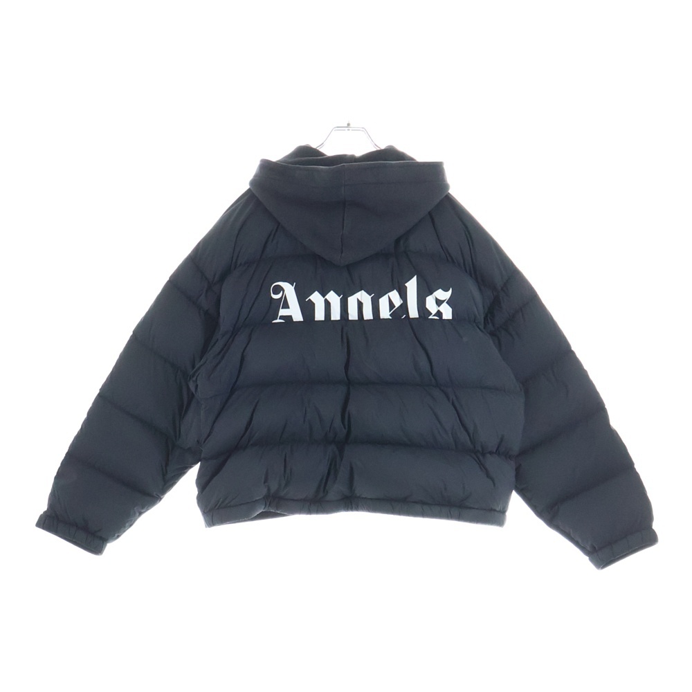 21AW ×Down Hoodie パームエンジェルス バックロゴプリント フード付ダウンジャケット ブラック G209L8N00004 899IA Aランク