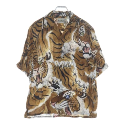 20SS TIM LEHI HAWAIIAN SHIRTS ティムリーハイ ハワイアン 半袖シャツ ベージュ Aランク