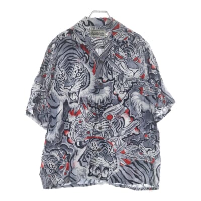 TIM LEHI HAWAIIAN SHIRTS ティムリーハイ ハワイアン 半袖シャツ グレー Aランク