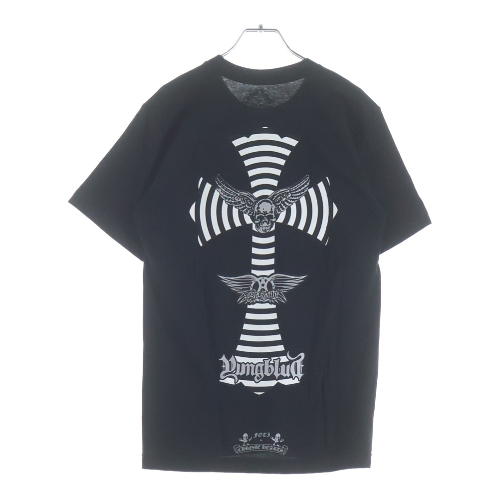 ×エアロスミス 青山限定 FOTI プリント 半袖Tシャツ カットソー ブラック Aランク