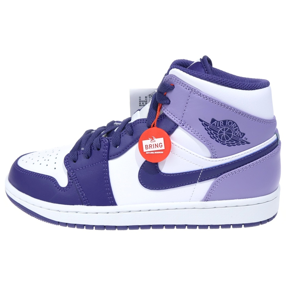 AIR JORDAN 1 MID SKY J PURPLE エアジョーダン1 ミッドカットスニーカー スカイパープル ホワイト/パープル US8.5/26.5cm DQ8426-515 Sランク