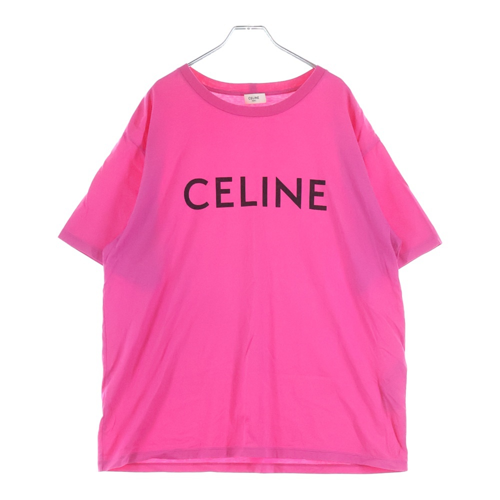 フロントロゴプリント クルーネック半袖Tシャツカットソー ピンク 2X681671Q Aランク