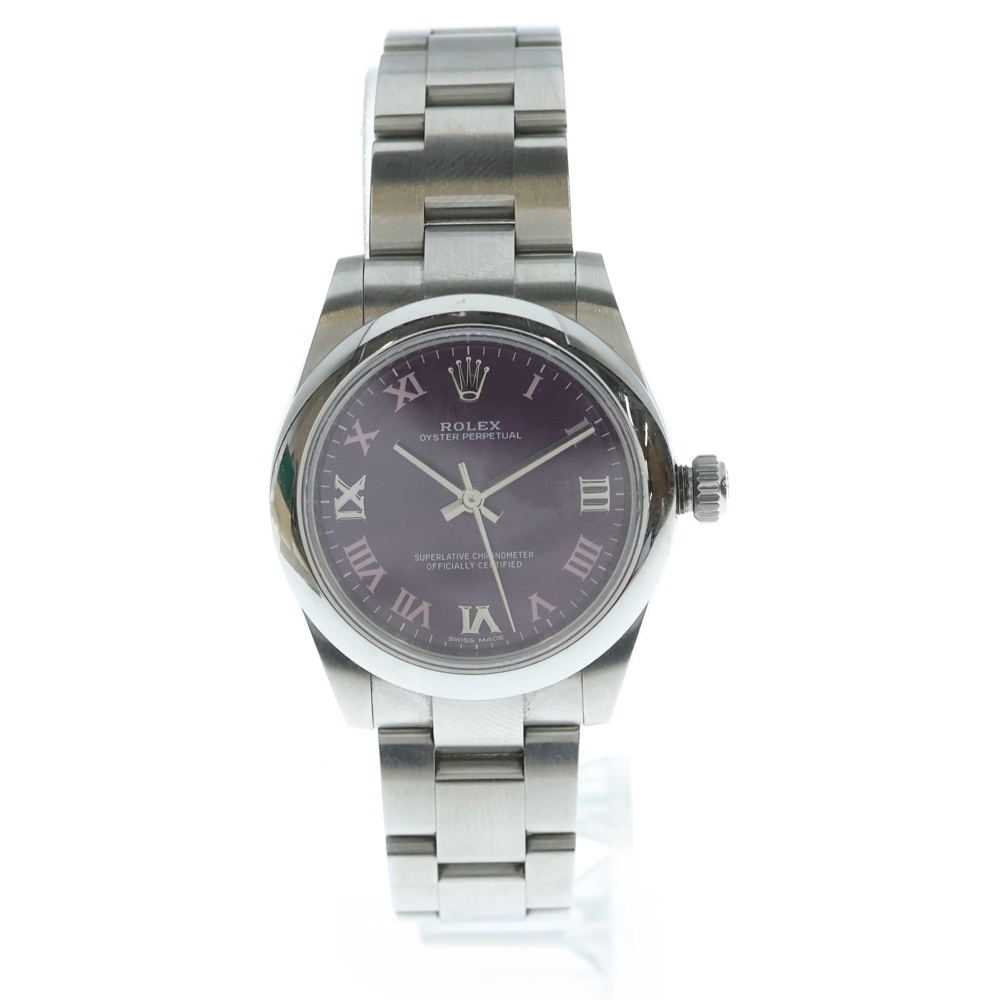 177200 オイスターパーペチュアル レッドグレープ/ローマ文字盤 SS/AT ステンレス 自動巻き Aランク