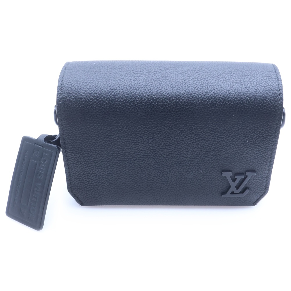 ファストライン・ウェアラブル ウォレット ショルダーバッグ ミニバッグ ブラック ノワール レザー M82085 ブラック金具 Sランク