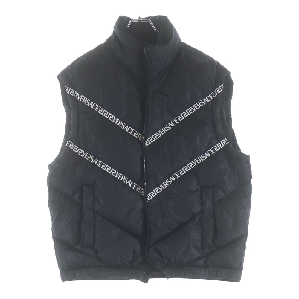 ロゴテープ ジップアップ ダウンベスト ブラック Bランク