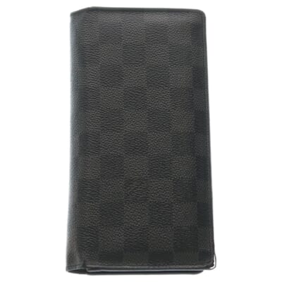 ダミエグラフィット ポルトフォイユ・ブラザ 二つ折り長財布 ロングウォレット カードケース ブラック PVCレザー N62665 Bランク