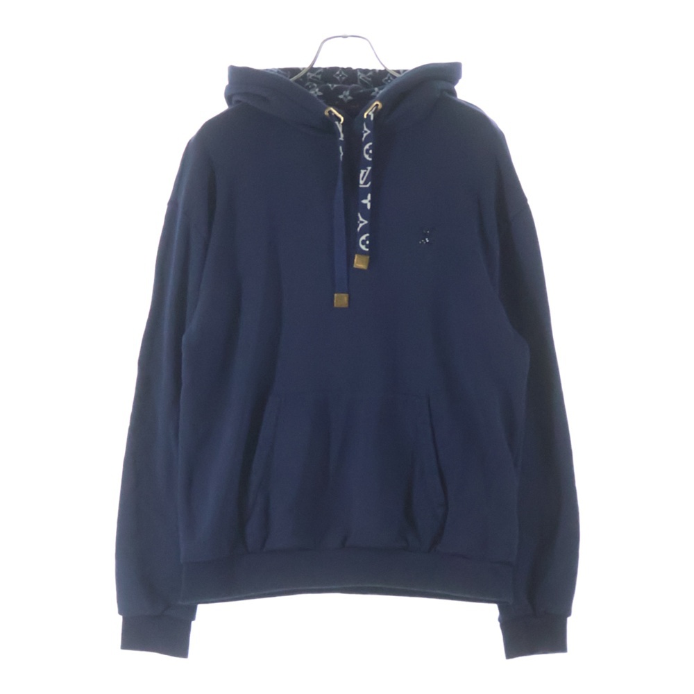25SS Cotton Hoodie モノグラムコットンフーディパーカー ネイビー 1AGJZV Bランク