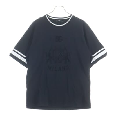 ミラノ紋章デザイン 半袖Tシャツ ブラック Aランク