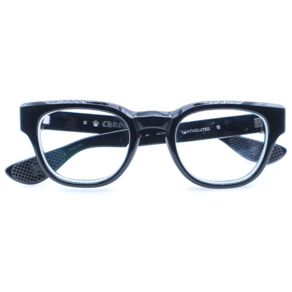 CUNTVOLUTED ダガーテンプル ウェリントンフレーム クリアレンズ メガネ 眼鏡 アイウェア ブラック Bランク