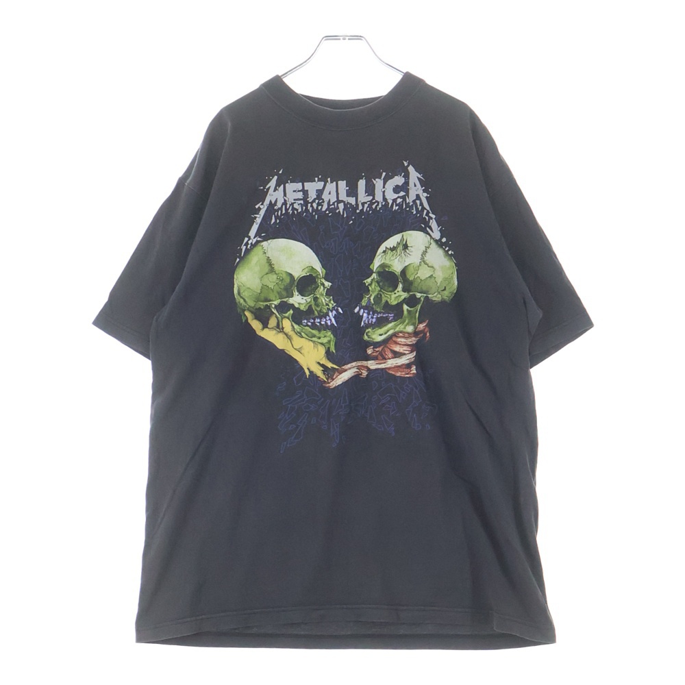 00s METALLICA PUSHEAD BOOTLEG TEE メタリカ パスヘッド 両面プリント 半袖カットソーTシャツ ブラック Bランク