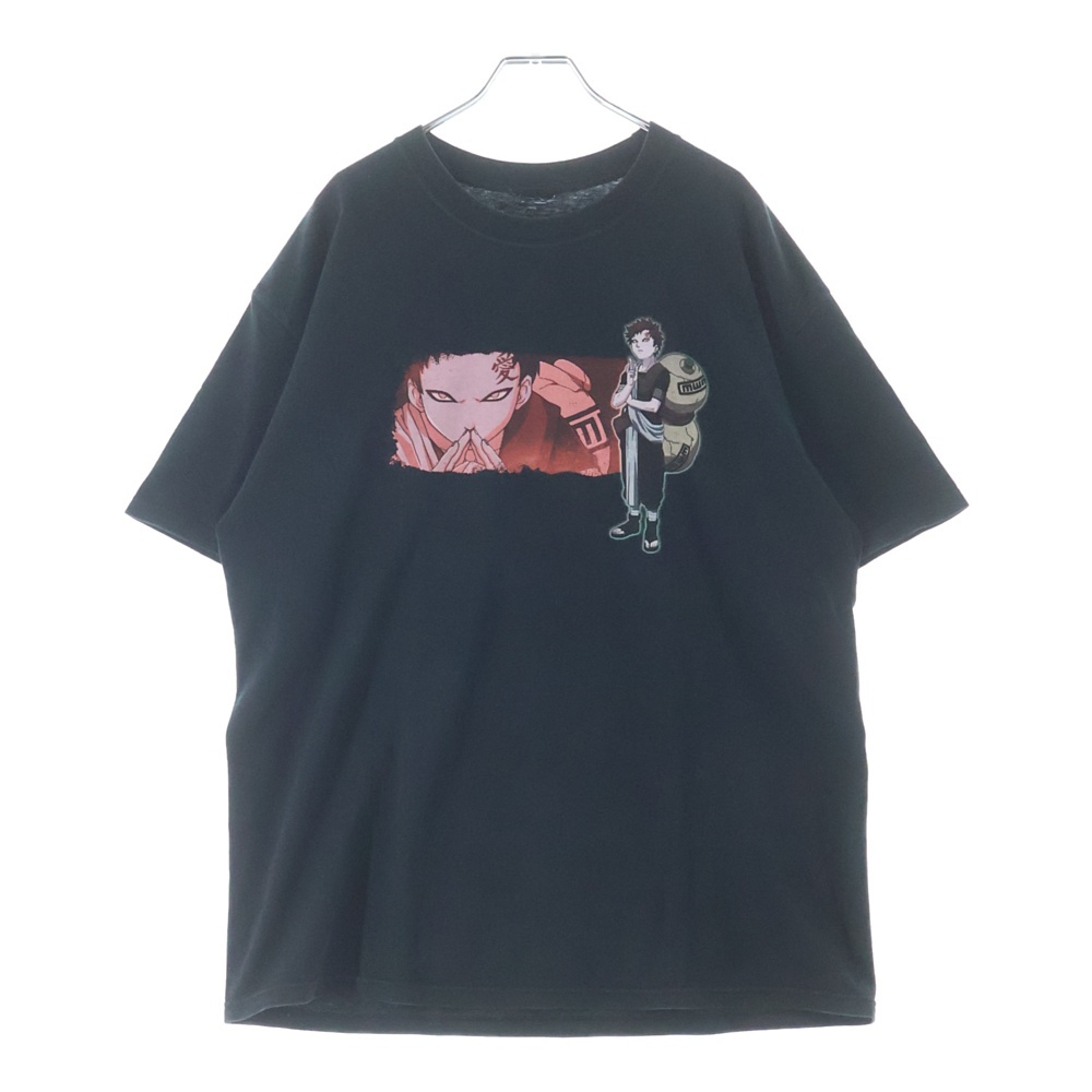 00S NARUTO 我愛羅 TEE ナルト 両面プリント 半袖カットソーTシャツ ブラック Bランク