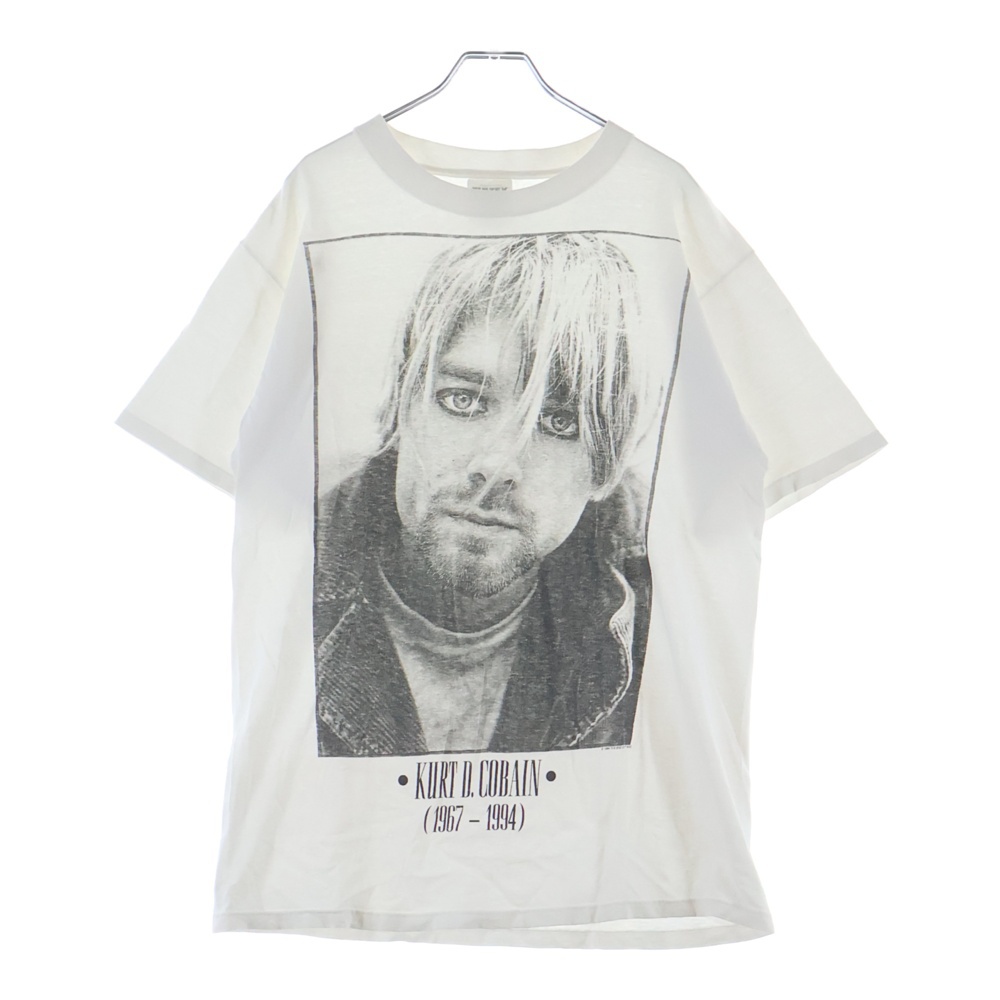 90S NIRVANA KURT COBAIN MEMORIAL TEE ニルヴァーナ カートコバーン メモリアル 追悼 半袖Tシャツ カットソー ホワイト Bランク