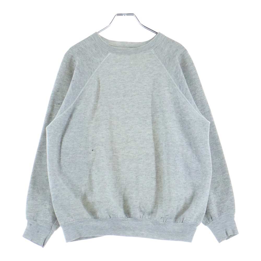 60S SOLID SWEAT ソリッド スウェット 霜降り ステッチツートン ラグラン 無地 トレーナー グレー Bランク
