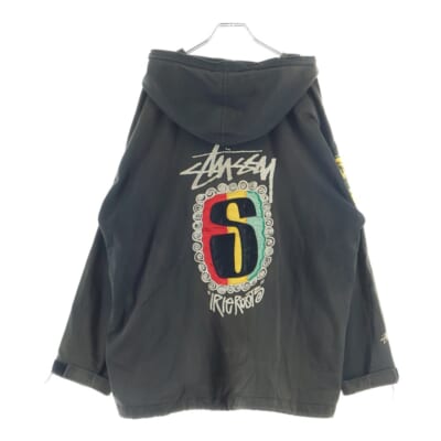 90s STUSSY BOOTLEG HOODIE ブートレグ フーディー ブラック Bランク