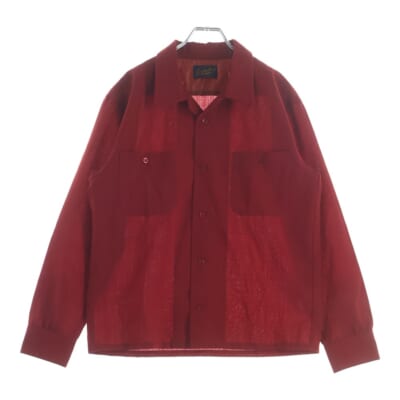 SUMMER WOOL L/S SHIRT サマーウール長袖シャツ レッド Bランク