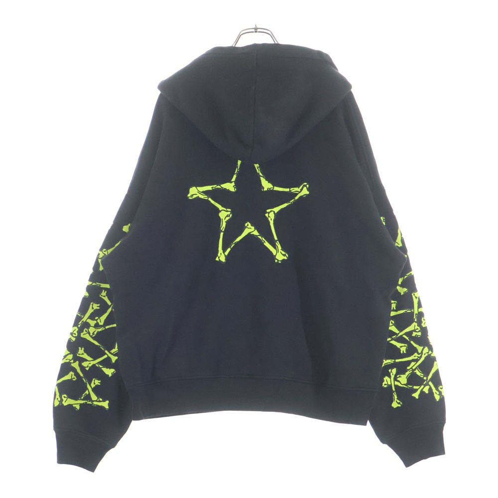 BONES STAR HOODIE ボーンズ スター フーディー プルオーバーパーカー ブラック/イエロー Bランク
