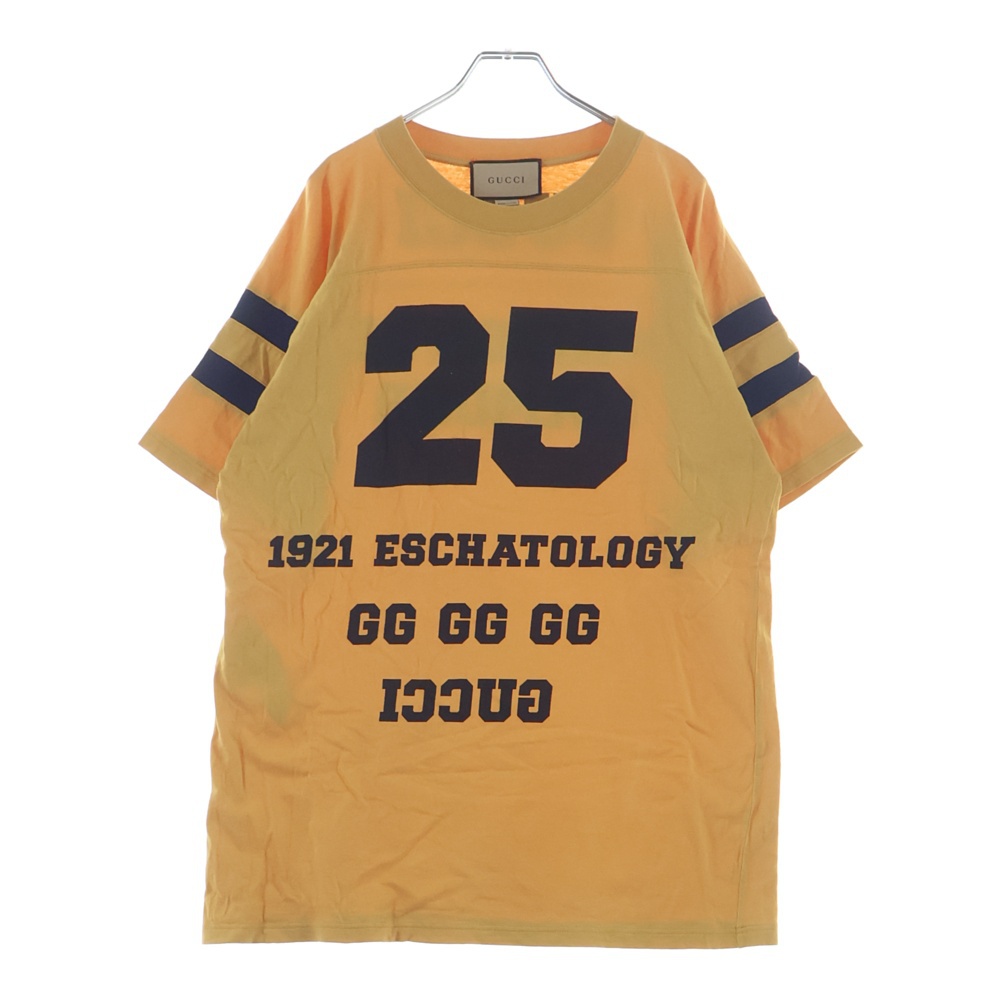 21SS 25 Eschatology Graphic Print Oversized T-Shirt エスカトロジー グラフィック プリント 半袖Tシャツ カットソー イエロー/ブラック 660744 XJDKM Bランク
