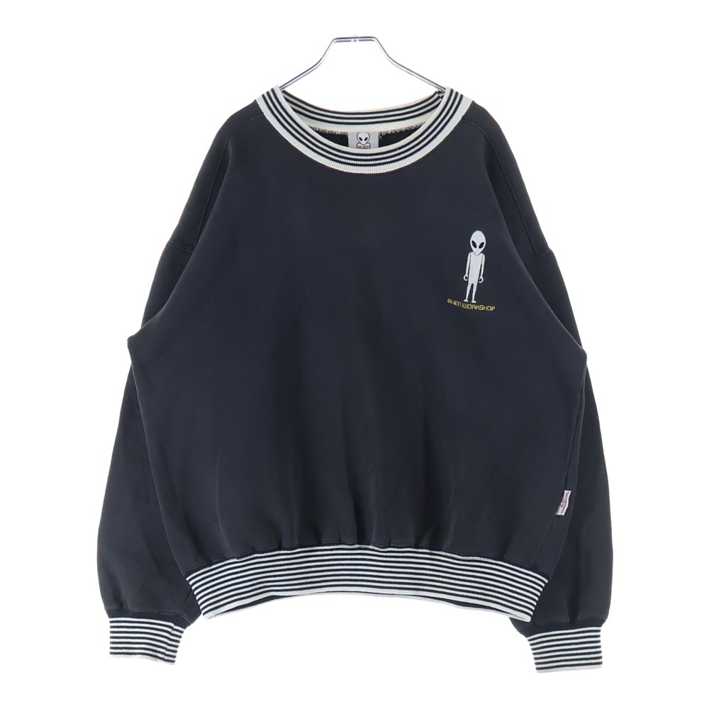ALIEN WORKSHOP (エイリアン ワークショップ) RIB LINE SWEAT リブライン スウェット ブラック Bランク
